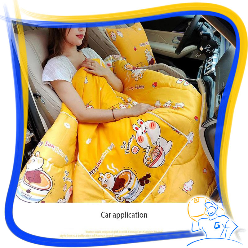 Balmut Bantal Selimut Kepala Tidur Travel Bed Cover Lipat 2 in 1 Motif