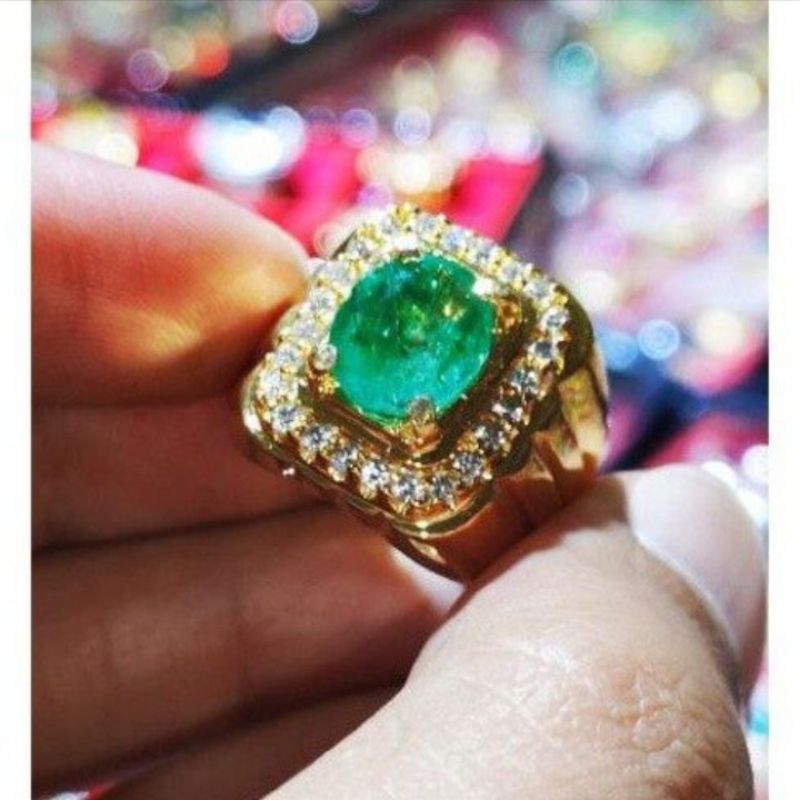 natural emerald beryl zamrud Colombia cutting top colour HQ