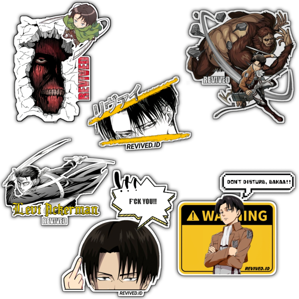 

STICKER/STIKER PACK VINYL ANIME ATTACK ON TITAN LEVI ACKERMAN