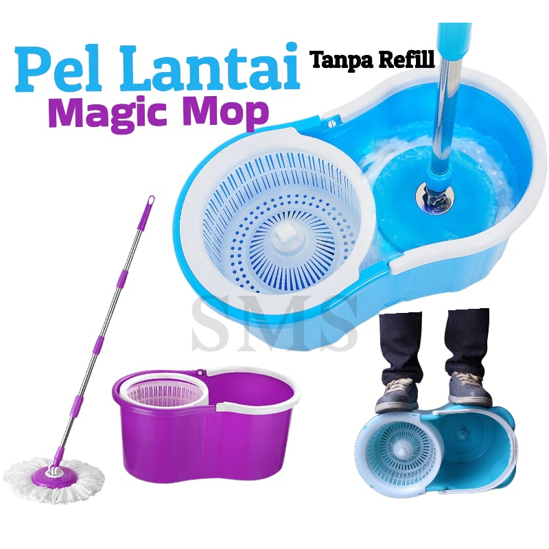 Alat Pel Putar Otomatis Lantai Super Bersih dan Ember Multifungsi Spin mop putar