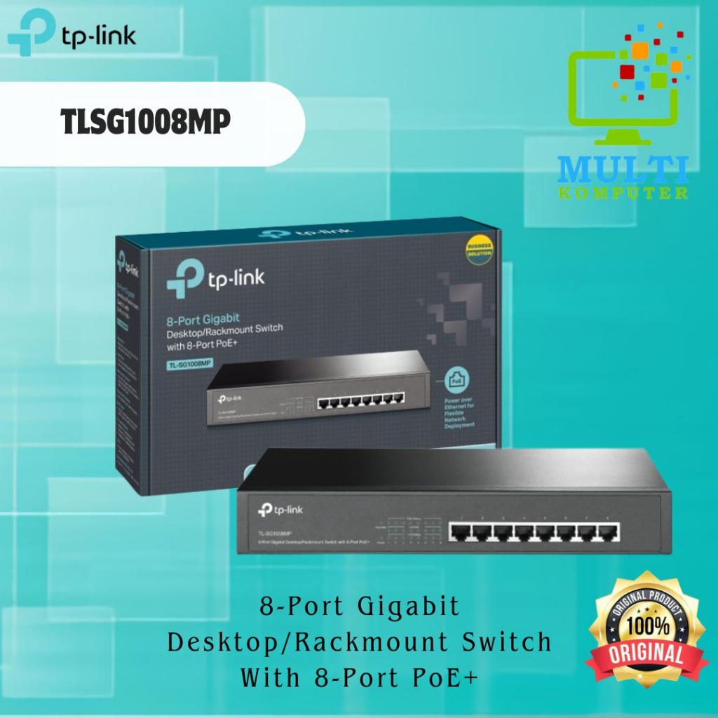 TP-Link TL-SG1008MP Switch 8 Port Gigabit POE+ Rackmount