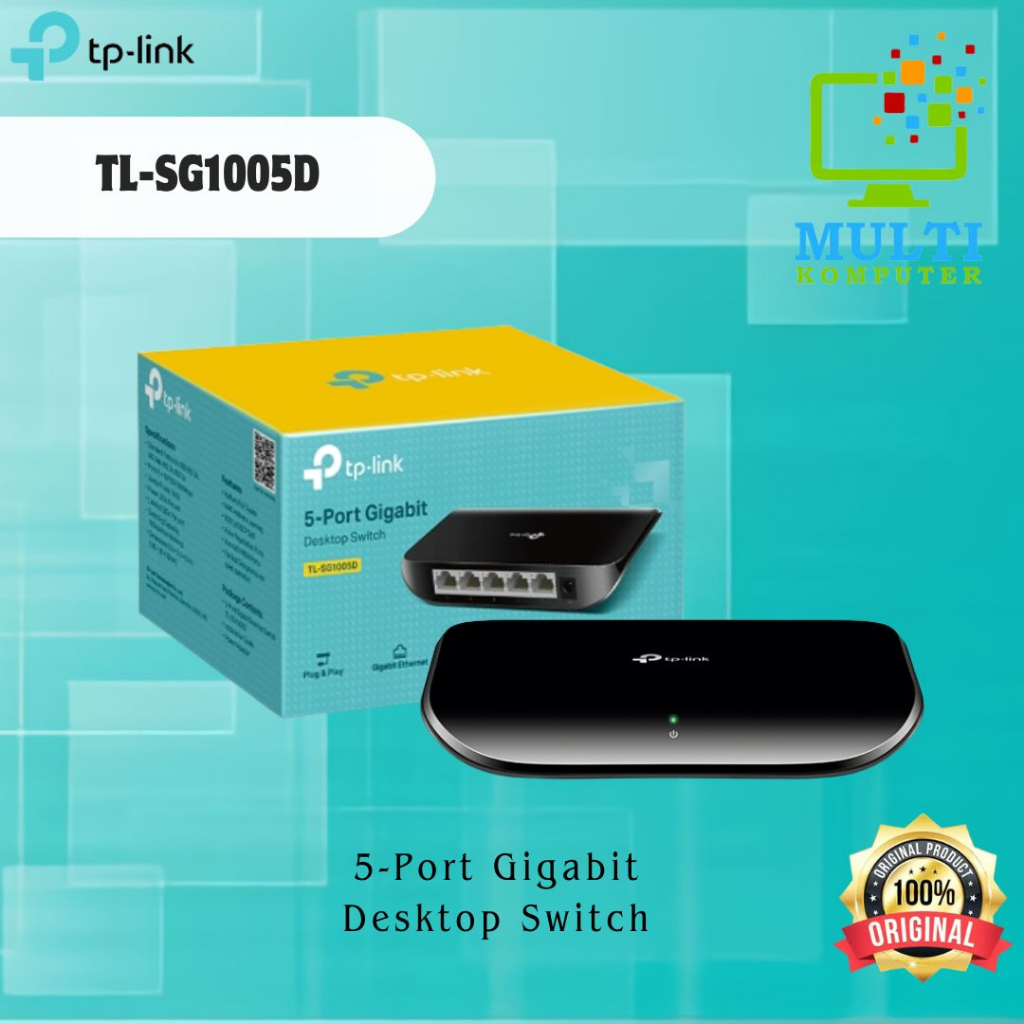 TP-LINK TL-SG1005D TPLINK 5-Port Gigabit Desktop Switch Hub 5 Port