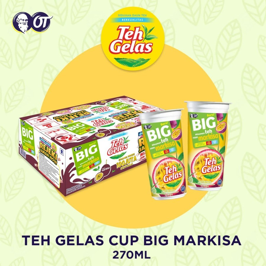 TEH GELAS Markisa Big Cup Teh Manis 270 ml