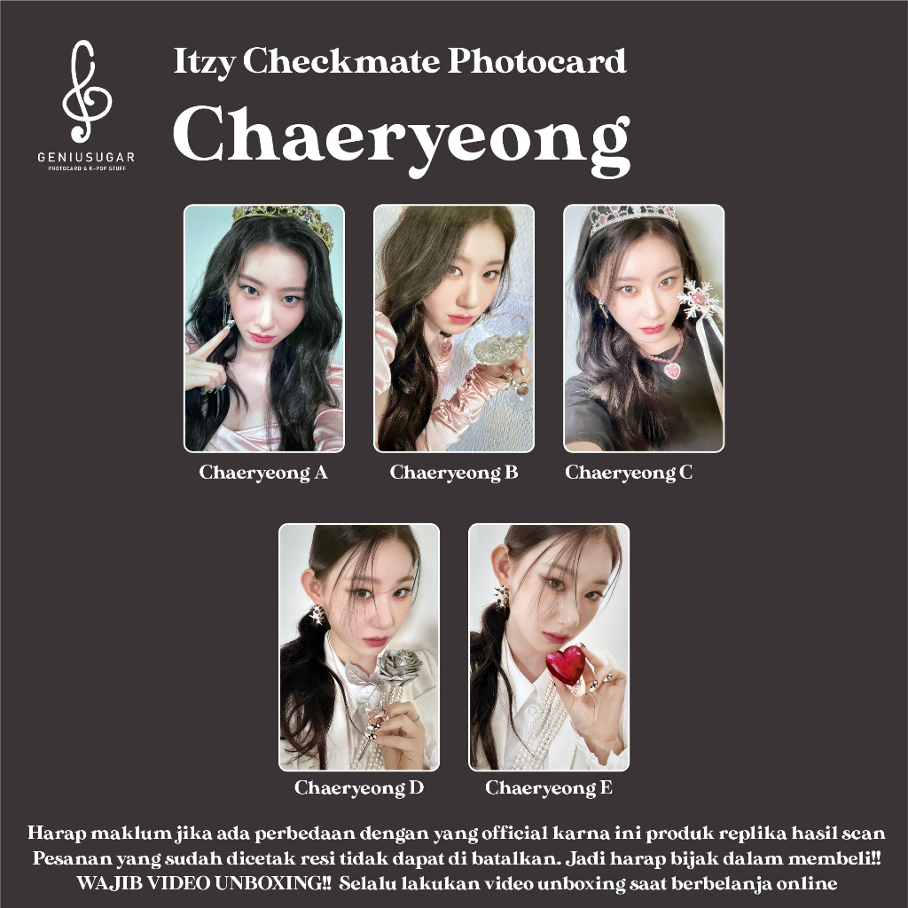 [REPLIKA ITZY] PHOTOCARD CHECKMATE UNOFFICIAL