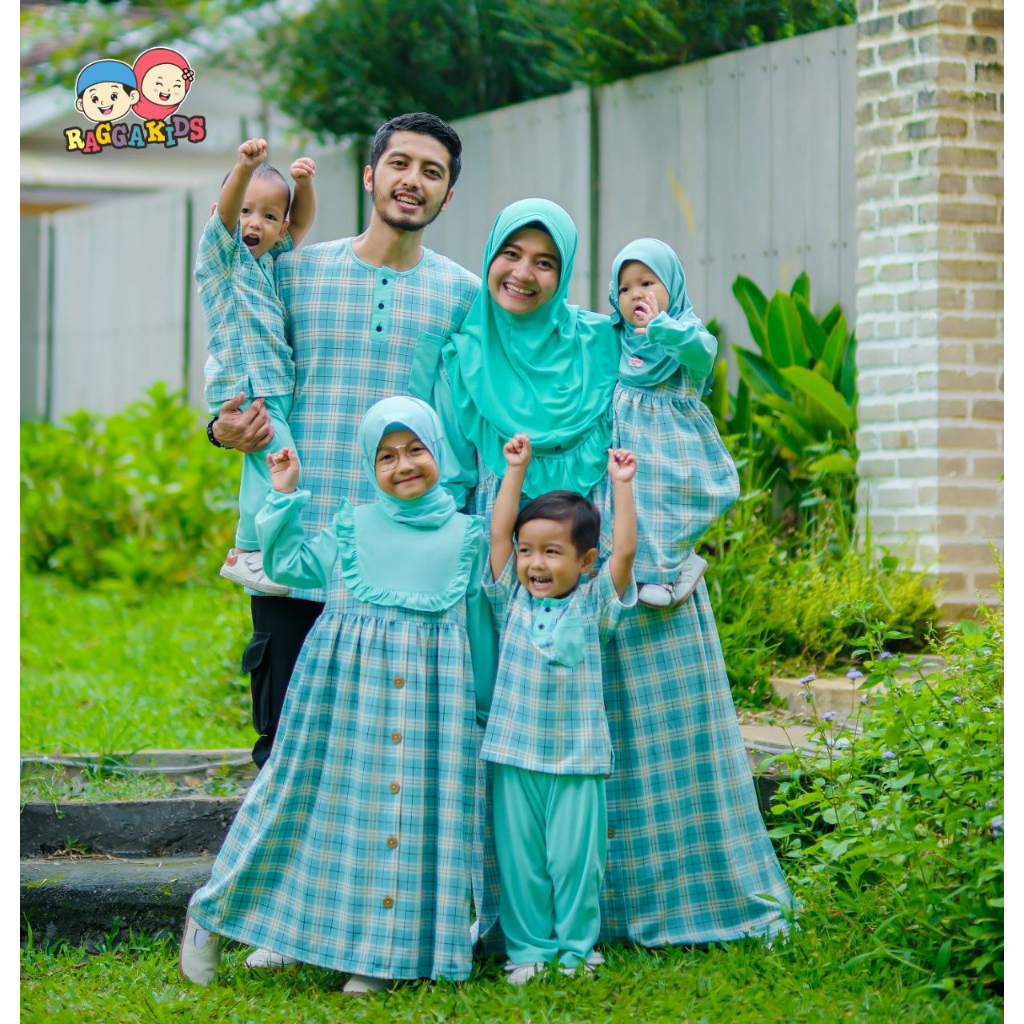 Gamis Wanita Couple Sarimbit Remaja Dewasa Raggakids motif kotak