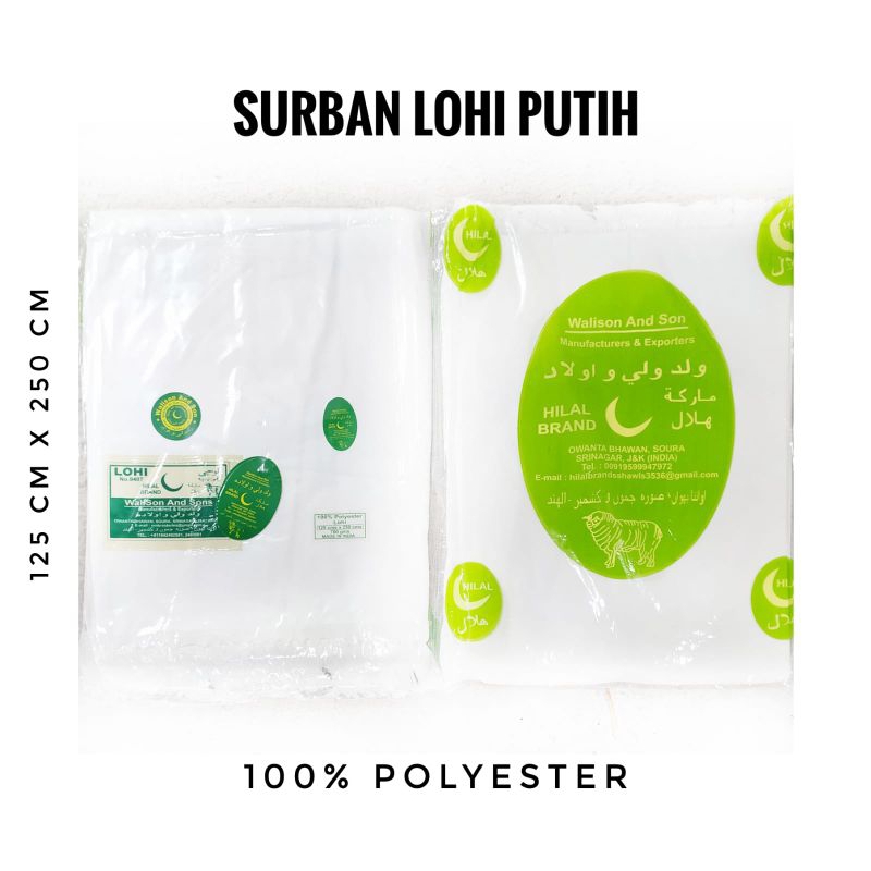 sale sorban   lohi  polos putih