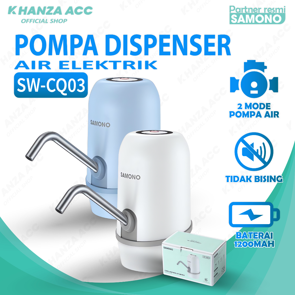 KHANZAACC SAMONO SW-CQ03 Pompa Air Galon Elektrik Water Pump Dispenser Portable