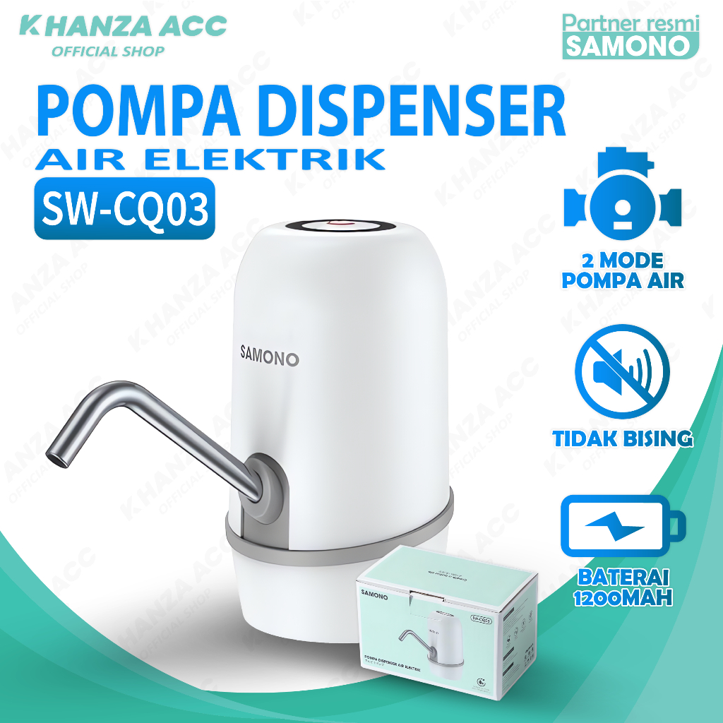 KHANZAACC SAMONO SW-CQ03 Pompa Air Galon Elektrik Water Pump Dispenser Portable