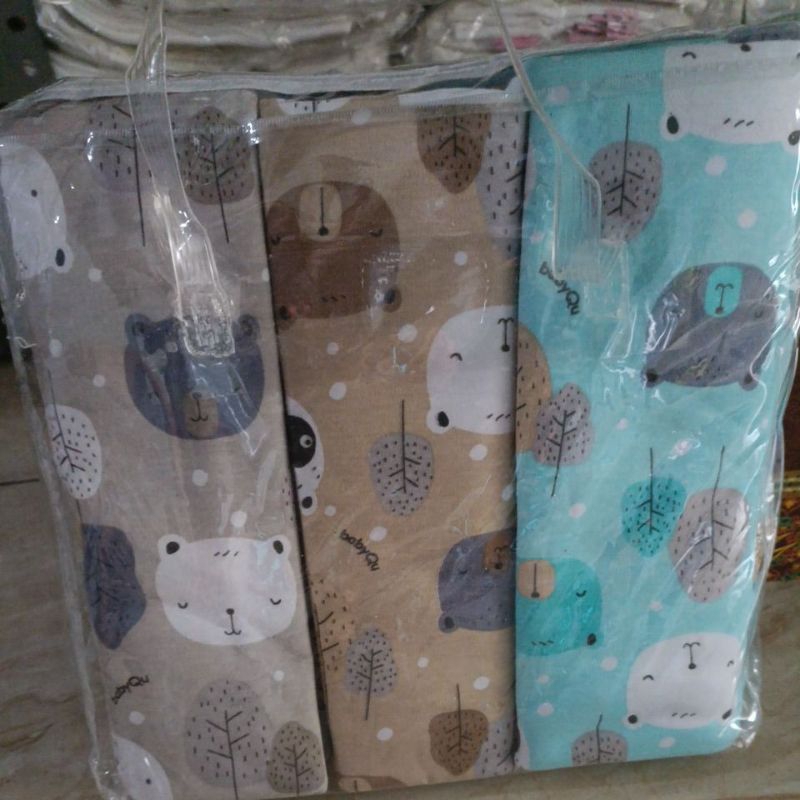 Bedong babyqu MOTIF / FULL PRINT 90x100 (isi 6pcs)