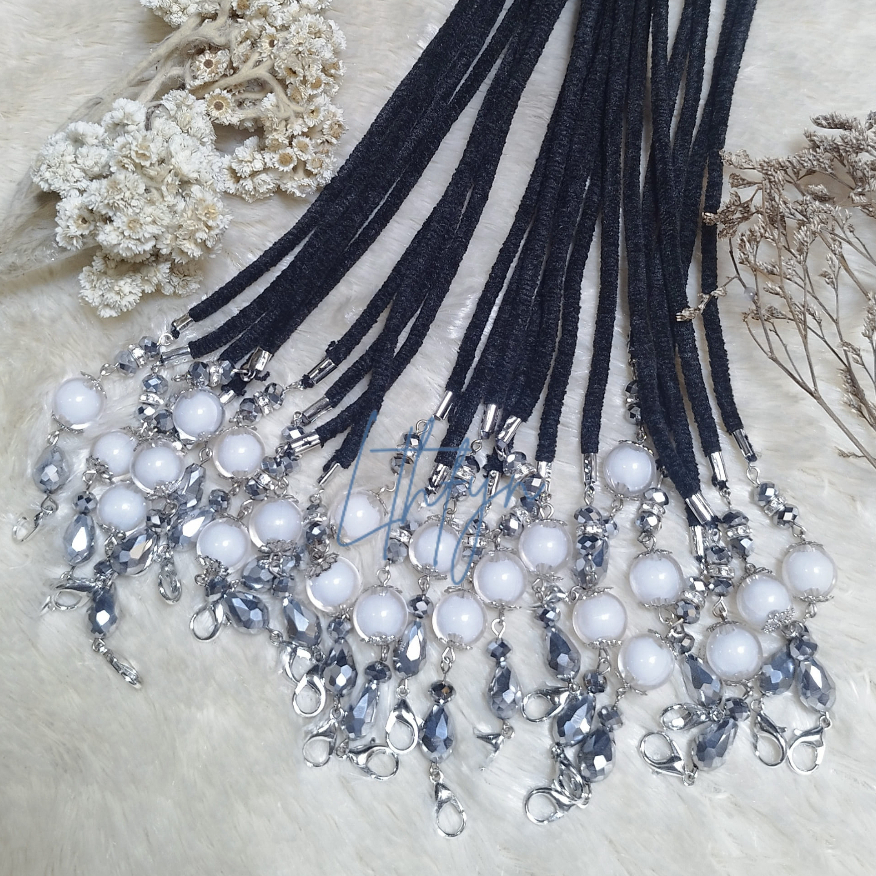 STREP MASK // TALI MASKER UNTUK HIJAB // TALI MASKER 1BOLA 3 KRISTAL