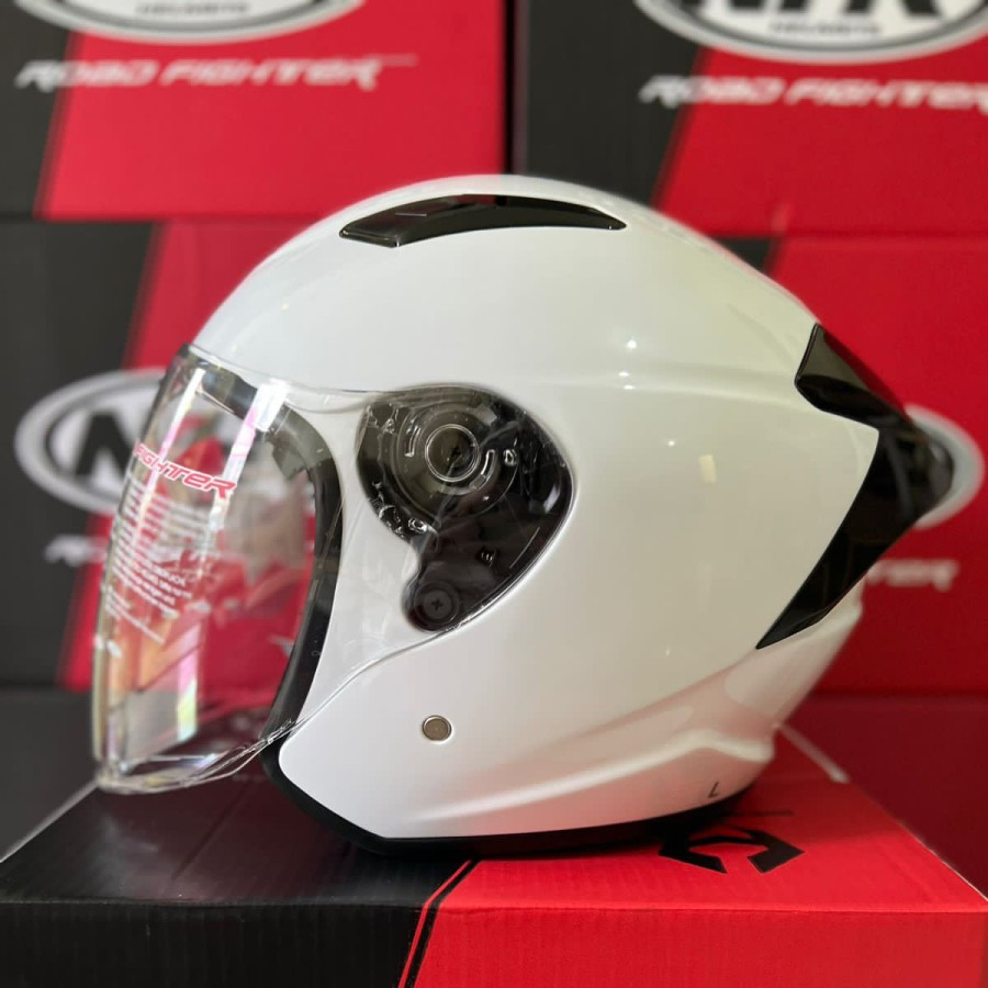 NHK R1 ELITE SOLID WHITE / PUTIH SINGLE VISOR