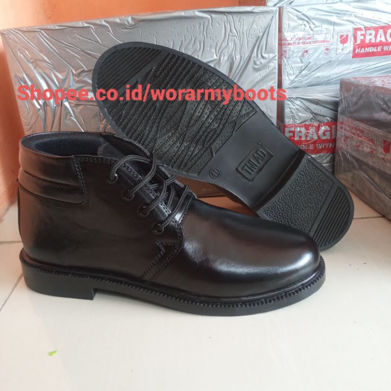 Sepatu PDH TNI POLRI Security Ukuran Standar indonesia Full kulit Sapi Asli