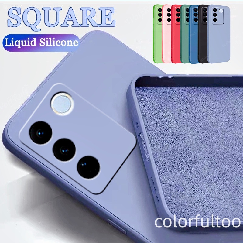 Soft Case Vivo V27 5G Vivo V27 Pro Vivo V27e Liquid Silikon Slim Candy Macaron Bludru