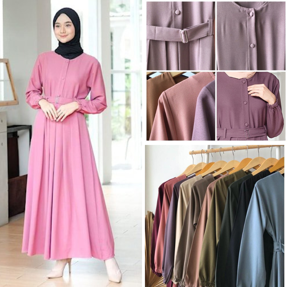 Baju Gamis Dress Kaima Rinjani Kancing Rempel Busui Friendly / gamis terbaru 2023 lebaran wanita mod