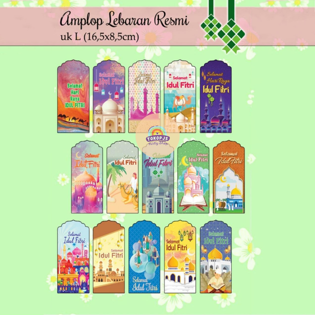 

Amplop Lebaran / Idul Fitri / Ramadhan isi 8 pcs ukuran 8 x 16 cm