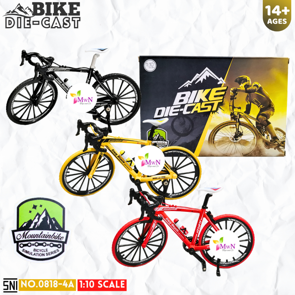 MWN Mainan Die Cast Mountain Bike Sepeda Gunung No.0818-4A