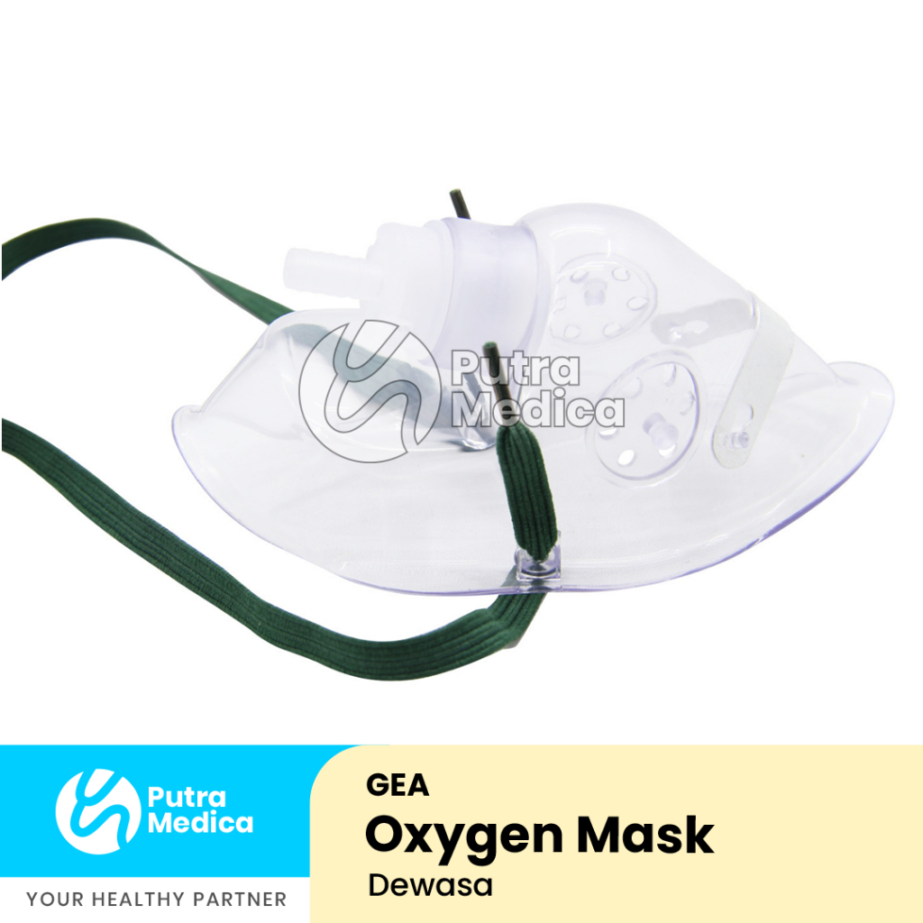 Gea Masker Oksigen Dewasa / Oxygen Mask / Sungkup O2