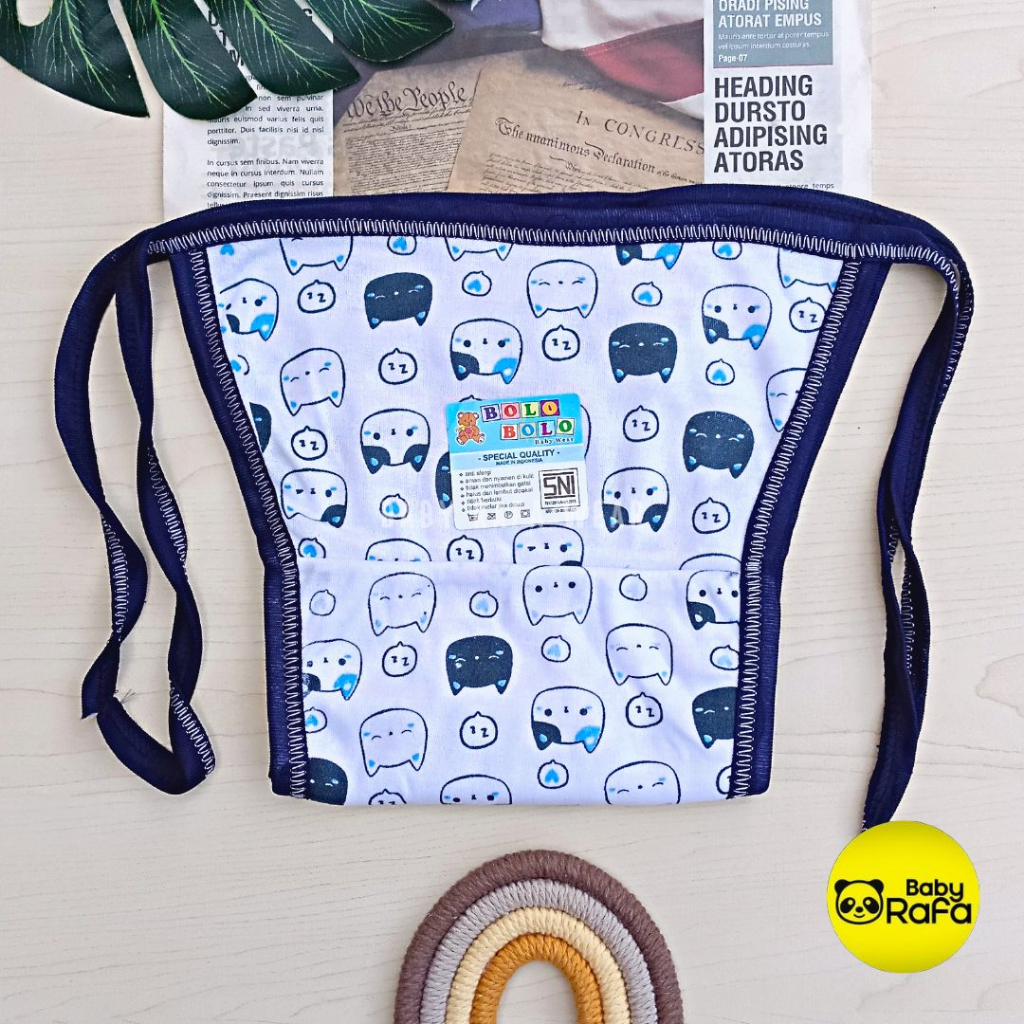 Serian Navy - 12 pcs / 6 pcs Popok Bayi Double Kain NAVY SERIES merk SNI Bolo - Bolo / Popok Double Kain Serian Navy