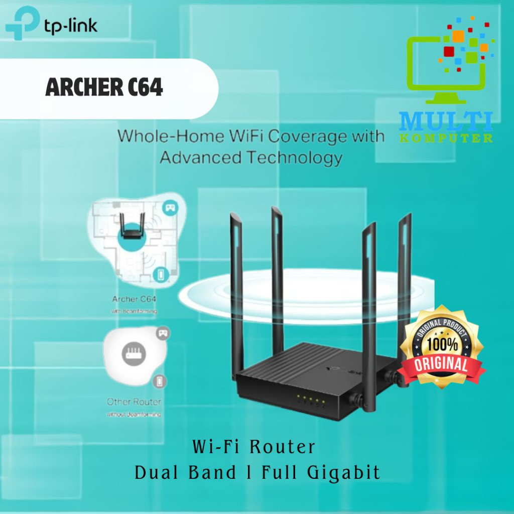 Tp-link Archer C64 AC1200 Wireless MU-MIMO WiFi Router