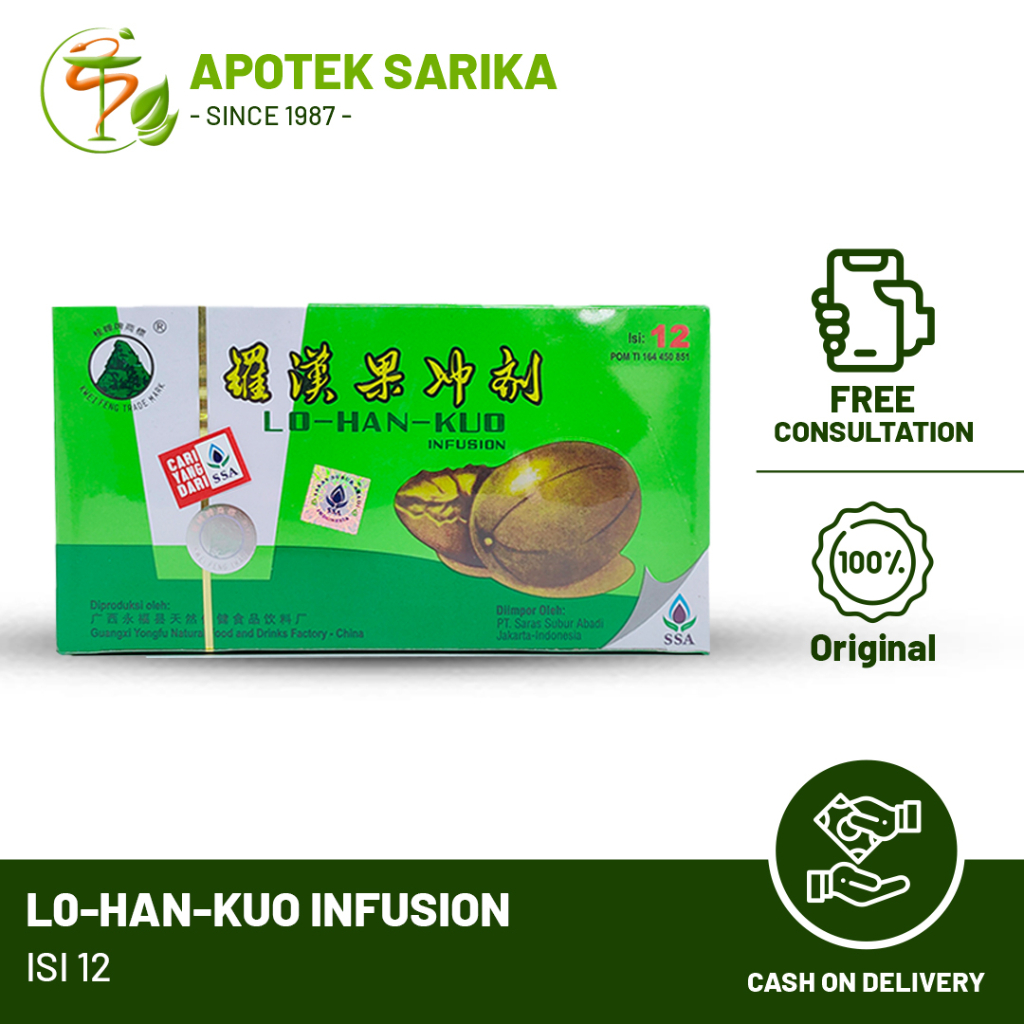 

LO HAN KUO INFUSION ISI 12 (Obat Herbal Pereda Panas Dalam / Batuk / Sakit Tenggorokan / Obat Radang)