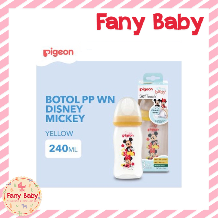 PIGEON BOTTLE PP WIDE NECK 240ML [ DISNEY ]