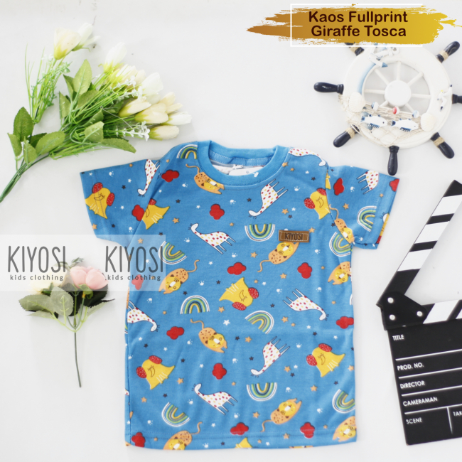 Kaos Anak Lengan Pendek Motif Full Print KEREN / COD