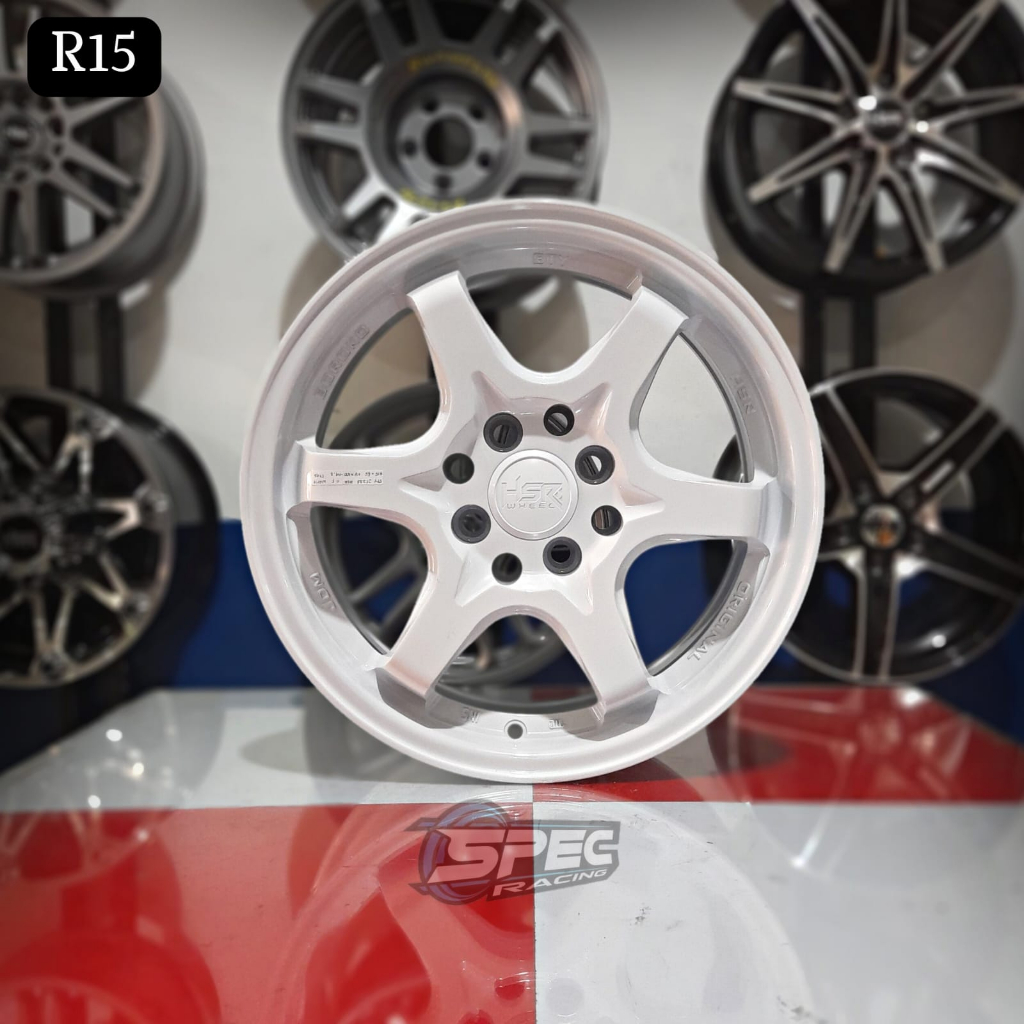 Velg TE37 White Ring 15 Buat Brio Xenia Sigra Jazz Livina dll