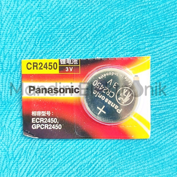 Baterai CR2450 Panasonic Battery Batre Jam Tangan Panasonic 2450 3V Original Baterai Kancing Panasonic 2450