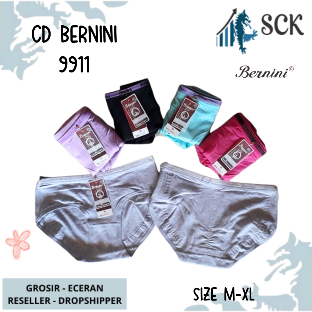 CD Wanita BERNINI 9911 KARET ELASTIS model Mini / Pakaian Dalam Seamless Perempuan - sckmenwear GROSIR