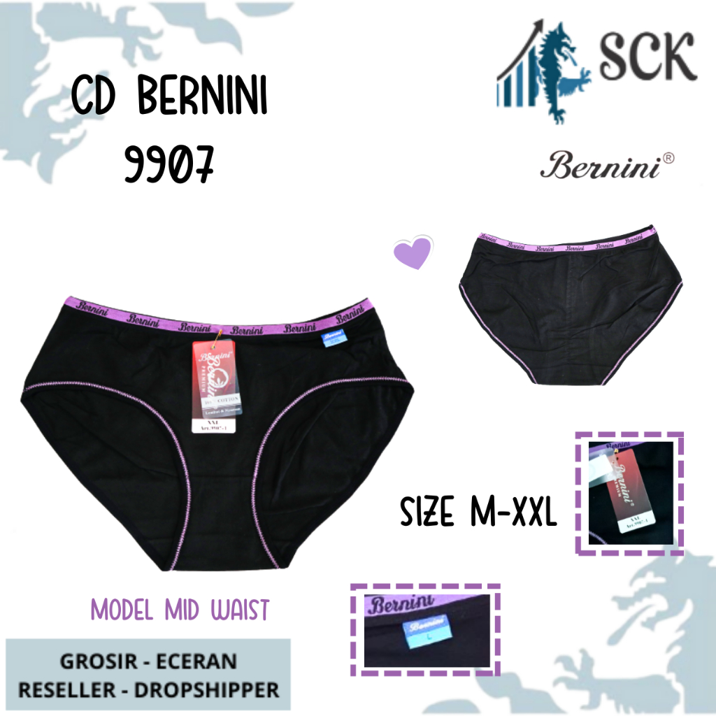 CD Wanita BERNINI 9907 Bahan Katun / Pakaian Dalam Wanita Seamless Halus Maxi - sckmenwear GROSIR