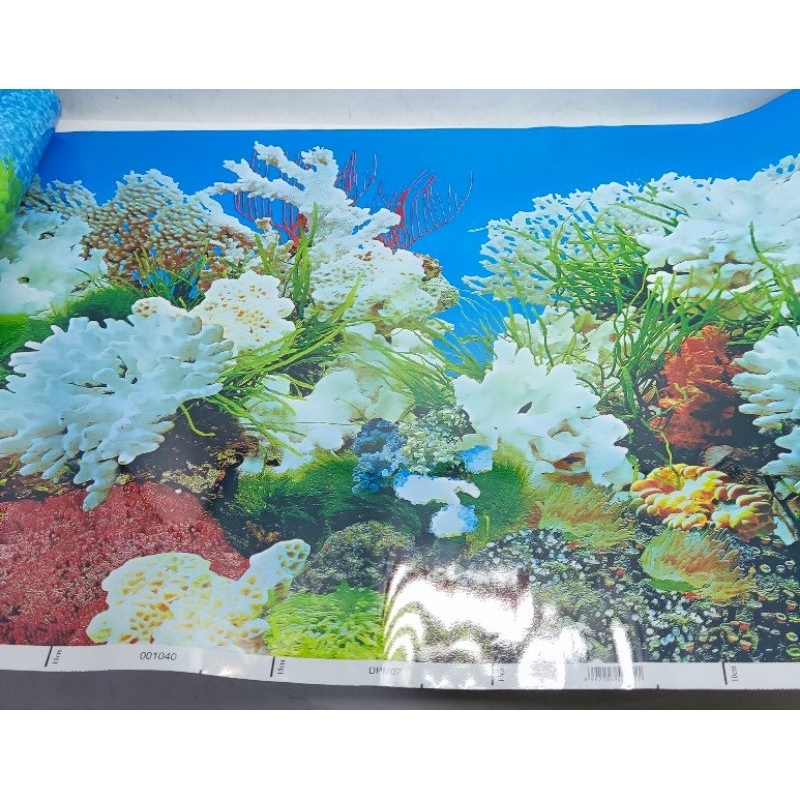 Background Akuarium Tinggi 40cm Panjang 15m Gambar Bolak Balik