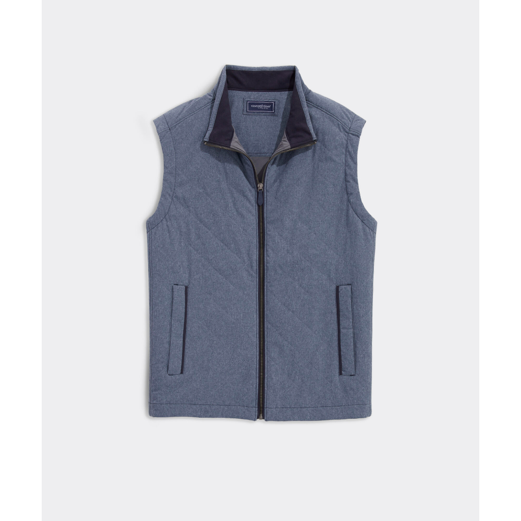 Vineyard Vines Stretch Dorset Quilted Vest Navy Rompi Vine Yard Vines windproof anti angin anti air 