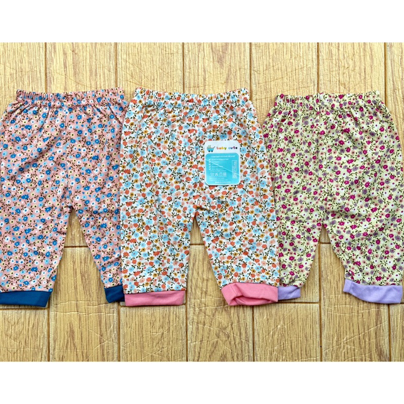 Celana Panjang Bayi baru lahir 6-12 bulan Motif Newborn SNI per 3pcs Promo 9.9