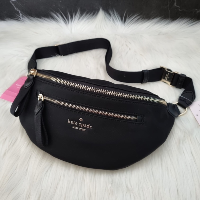 Kate Spade Chelsea Nylon Belt Bag Black AUTHENTIC
