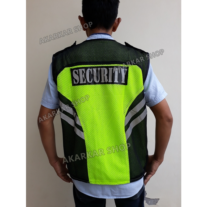 RJ Rompi Dinas Security Satpam Rompi Lapangan Security/Rompi Security Satpam List Hitam