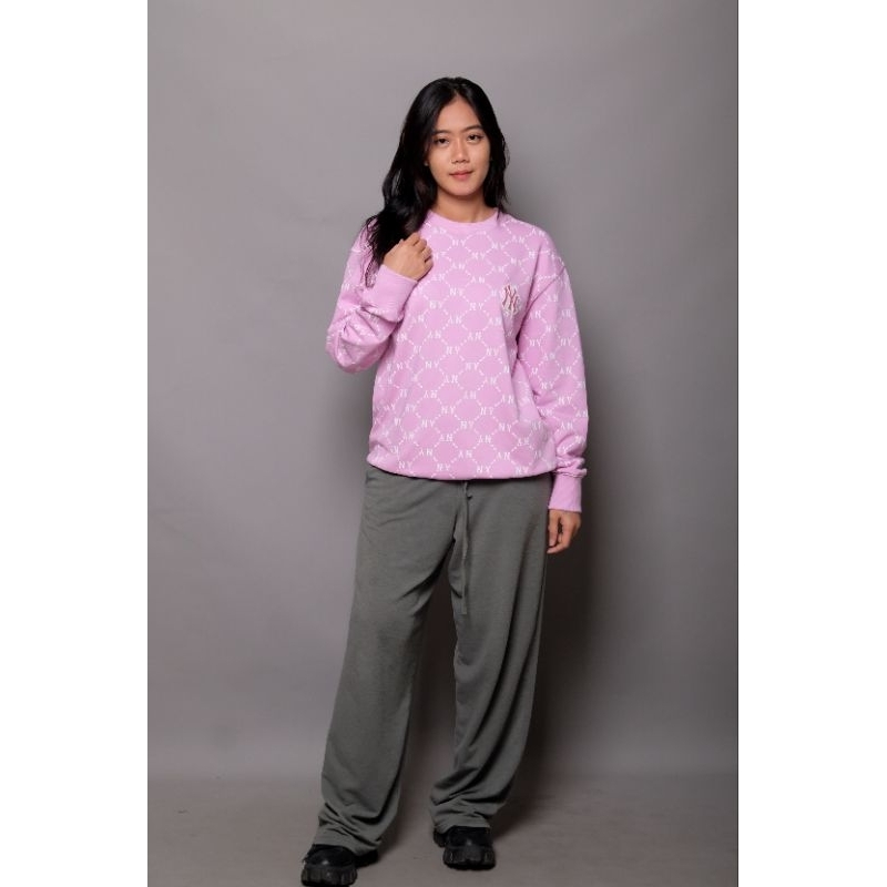 MLB NY MONOGRAM CREWNECK PINK