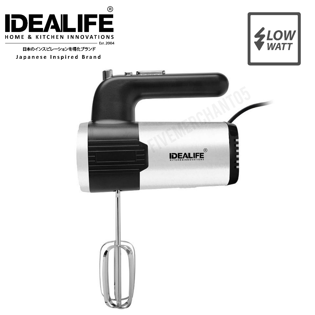 Hand Mixer IDEALIFE IL 221B Mixer Tangan IL221 B Pengaduk Adonan Kue Tepung Roti Low Watt