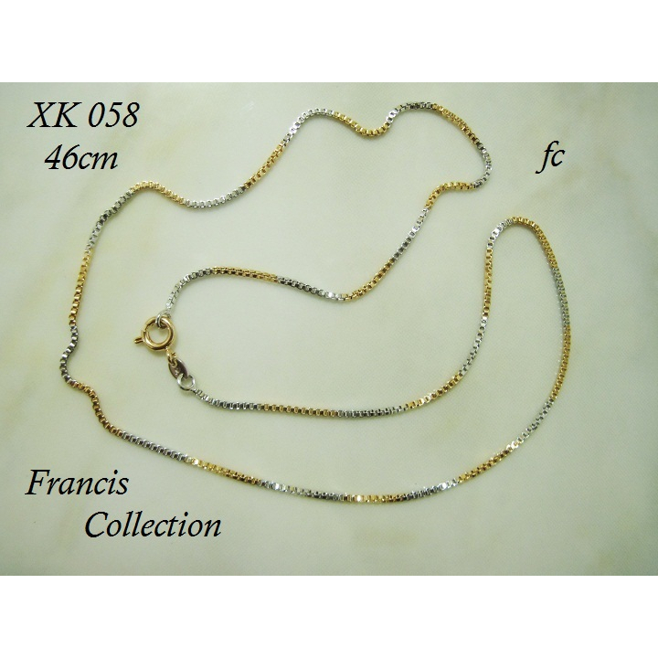 XK 058. Rantai Kalung Lapis Emas model Italy warna Sembur