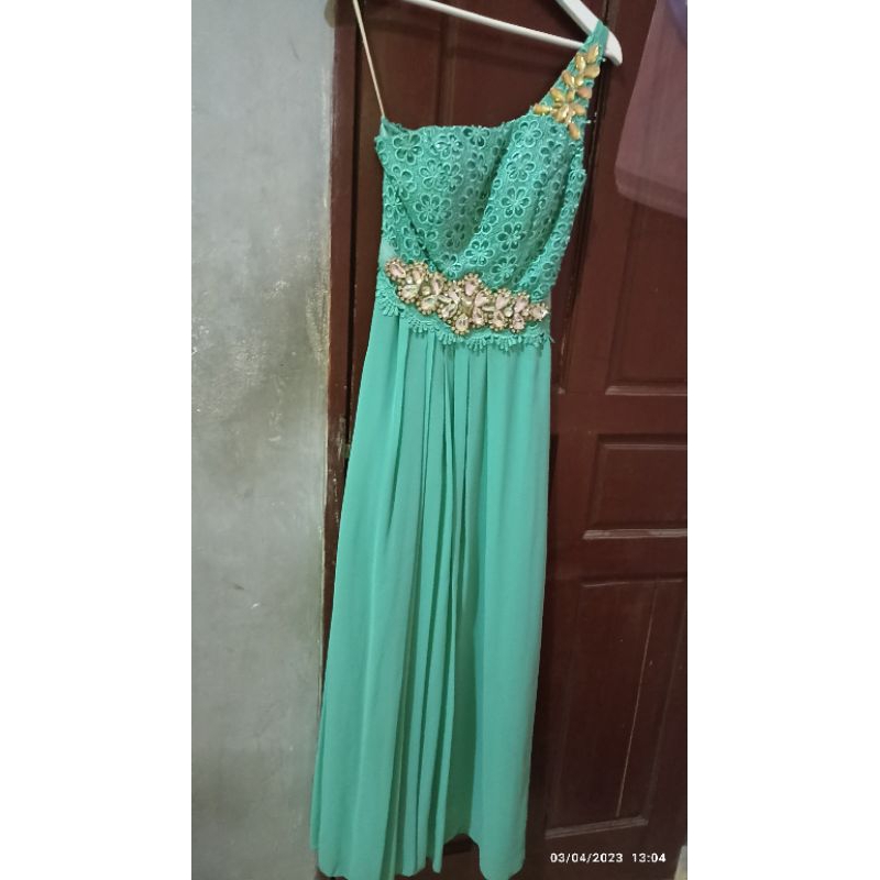 gaun preloved hijau tosca