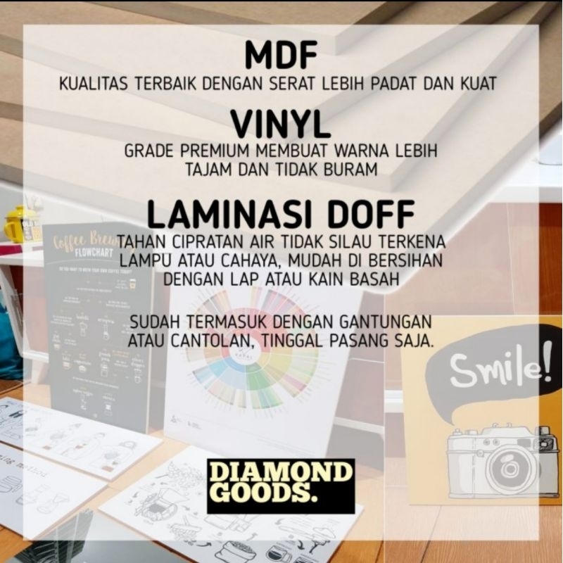 READY poster kayu / hiasan dinding / walldecor iklan jadul