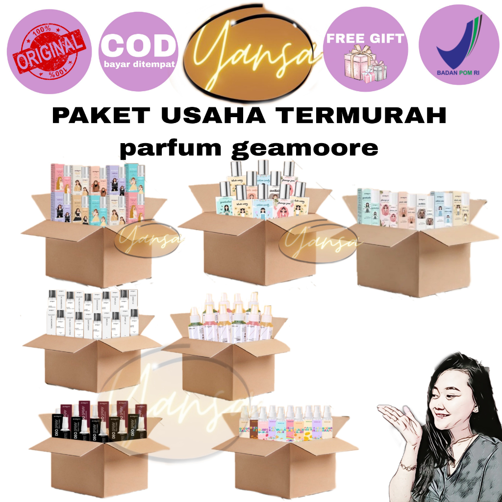 PAKET USAHA PARFUM GEAMOORE addited inspired deo hijab casa sultan