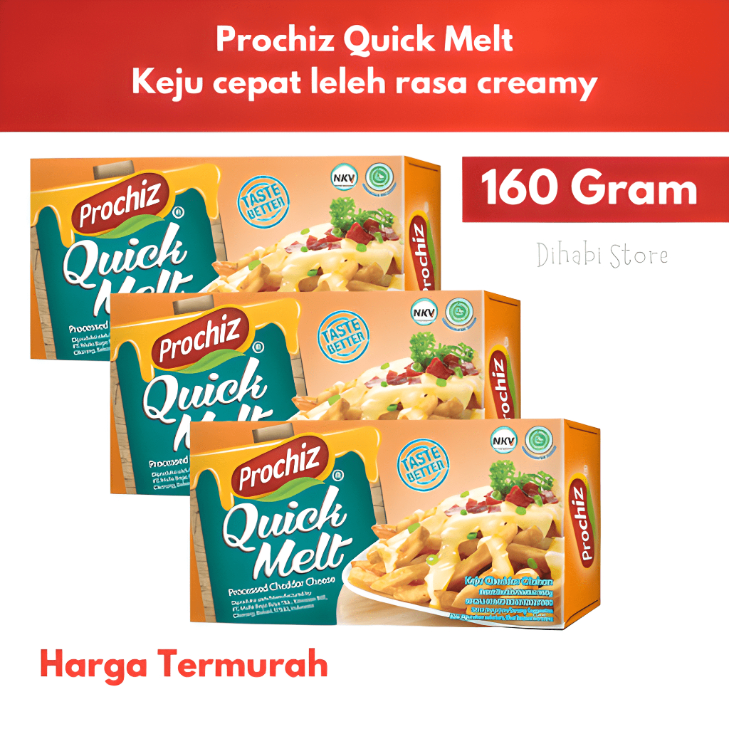 

Prochiz Quick Melt 160 Gram Keju Cepat Leleh Dengan Rasa Creamy