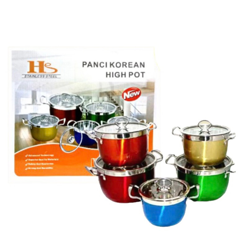 PANCI STAINLESS KOREAN HIGH POT SET