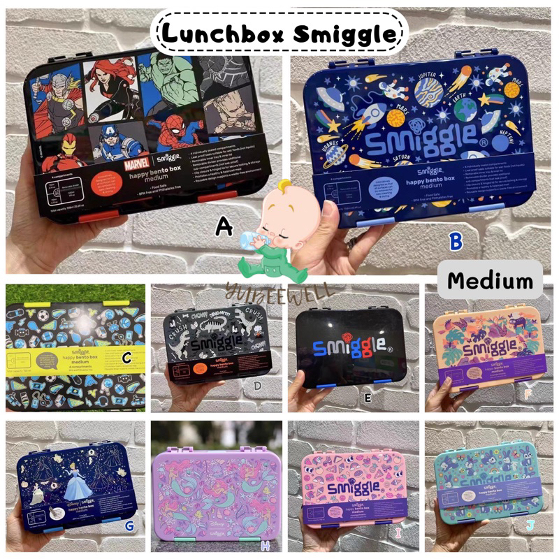 lunch box smiggle - medium | tempat makan smiggle | anak laki-laki & perempuan