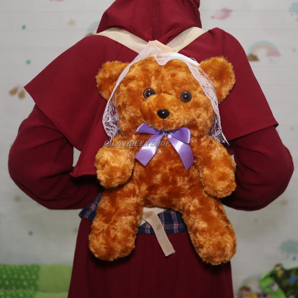 TAS GENDONG BEAR RENDA ANAK TERLARIS , MURAH BISA COD, KARAKTER BONEKA