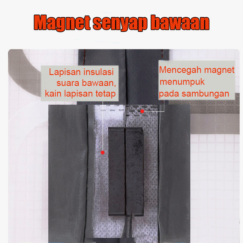 REAIM tirai magnet elegan plastik PVC (khusus ruanga AC) 90x210cm / Tirai Pintu kamar /Tirai anti nyamuk Tirai Pintu Magnet