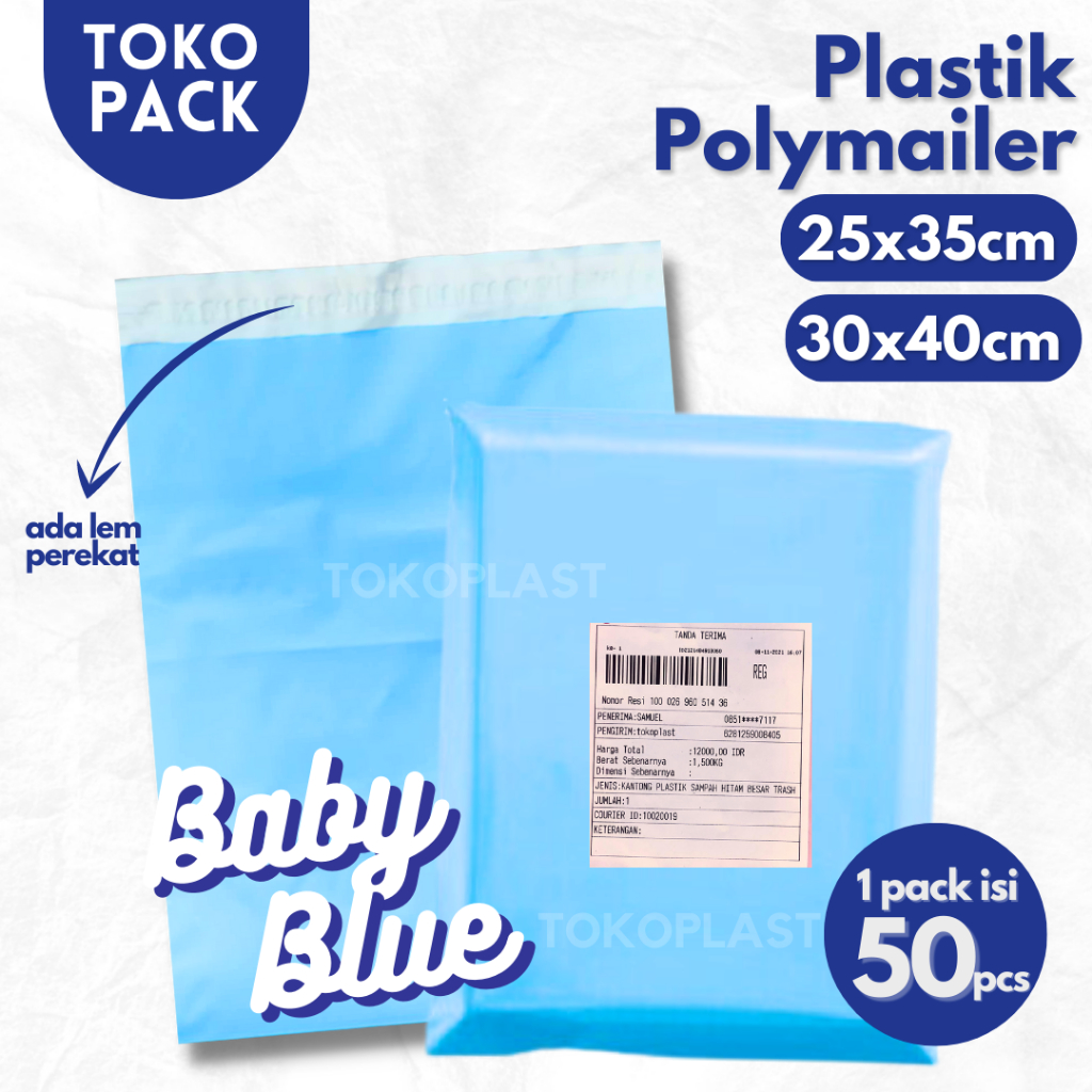 

PLASTIK POLYMAILER 25X35 30X40 PLASTIK PACKING OLSHOP ONLINE SHOP PACKING BAJU ISI 50 PCS