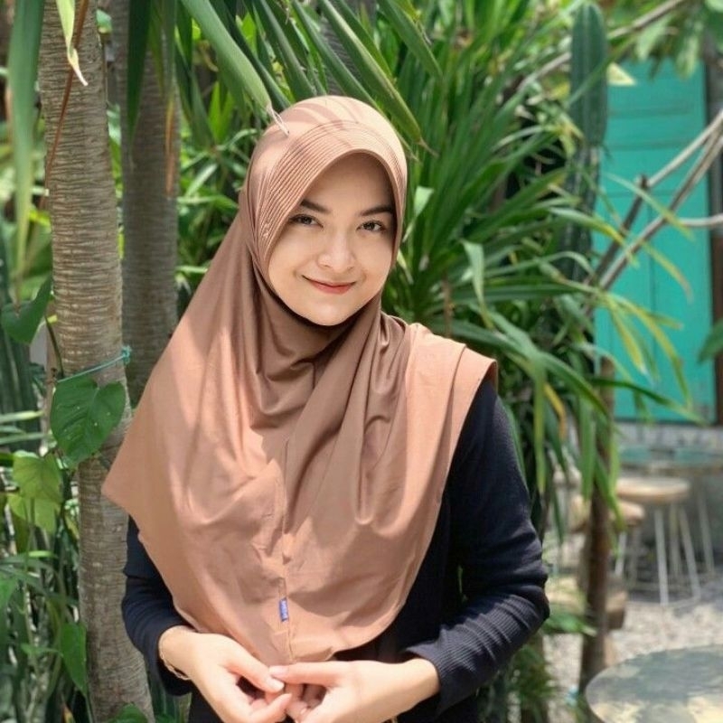 Bergo Hamidah L ( ORI) hijab sport hijab jersey hijab hamidah jilbab volly hijab volly