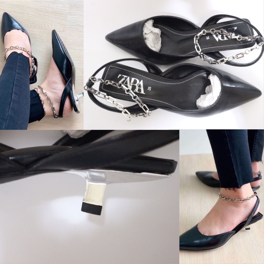 BOOKED ZARA Heels With Chain