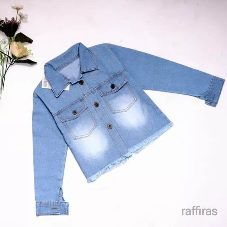 Jaket jeans anak perempuan / jaket rawis anak perempuan